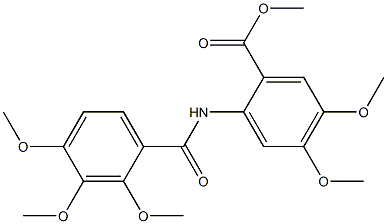 methyl 4,5-dimethoxy-2-[(2,3,4-trimethoxybenzoyl)amino]benzoate Struktur