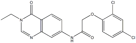 2-(2,4-dichlorophenoxy)-N-(3-ethyl-4-oxoquinazolin-7-yl)acetamide Structure