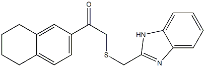 2-(1H-benzimidazol-2-ylmethylsulfanyl)-1-(5,6,7,8-tetrahydronaphthalen-2-yl)ethanone Struktur