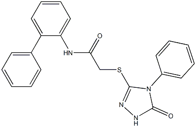 2-[(5-oxo-4-phenyl-1H-1,2,4-triazol-3-yl)sulfanyl]-N-(2-phenylphenyl)acetamide Structure