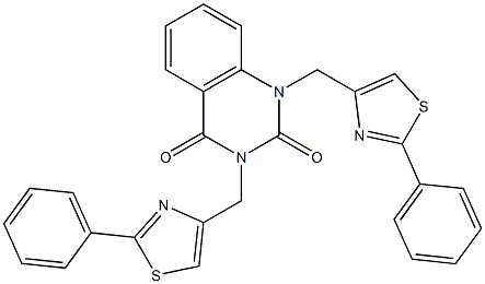1,3-bis[(2-phenyl-1,3-thiazol-4-yl)methyl]quinazoline-2,4-dione Structure