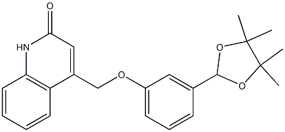 4-[[3-(4,4,5,5-tetramethyl-1,3-dioxolan-2-yl)phenoxy]methyl]-1H-quinolin-2-one Structure