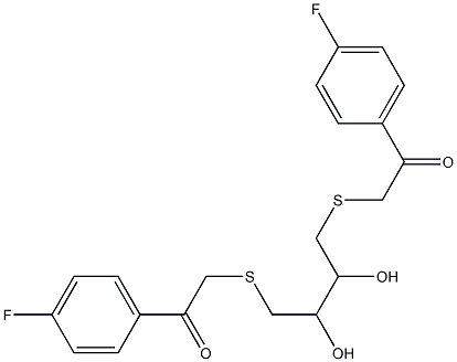 1-(4-fluorophenyl)-2-[4-[2-(4-fluorophenyl)-2-oxoethyl]sulfanyl-2,3-dihydroxybutyl]sulfanylethanone Structure