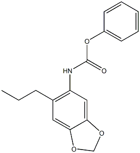 phenyl N-(6-propyl-1,3-benzodioxol-5-yl)carbamate 化学構造式