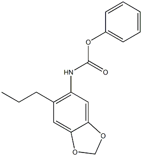 phenyl N-(6-propyl-1,3-benzodioxol-5-yl)carbamate,,结构式