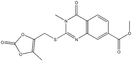 methyl 3-methyl-2-[(5-methyl-2-oxo-1,3-dioxol-4-yl)methylsulfanyl]-4-oxoquinazoline-7-carboxylate