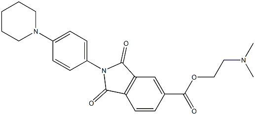 2-(dimethylamino)ethyl 1,3-dioxo-2-(4-piperidin-1-ylphenyl)isoindole-5-carboxylate Structure