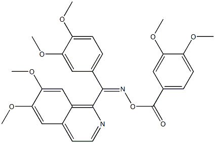 [(Z)-[(6,7-dimethoxyisoquinolin-1-yl)-(3,4-dimethoxyphenyl)methylidene]amino] 3,4-dimethoxybenzoate Struktur