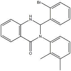 2-(2-bromophenyl)-3-(2,3-dimethylphenyl)-1,2-dihydroquinazolin-4-one Struktur