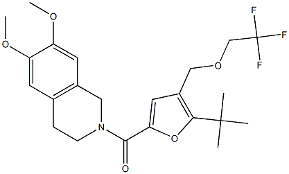 [5-tert-butyl-4-(2,2,2-trifluoroethoxymethyl)furan-2-yl]-(6,7-dimethoxy-3,4-dihydro-1H-isoquinolin-2-yl)methanone Structure