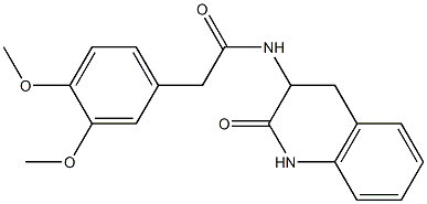 2-(3,4-dimethoxyphenyl)-N-(2-oxo-3,4-dihydro-1H-quinolin-3-yl)acetamide 化学構造式
