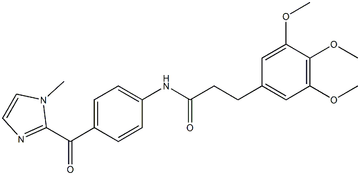 N-[4-(1-methylimidazole-2-carbonyl)phenyl]-3-(3,4,5-trimethoxyphenyl)propanamide 结构式