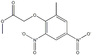 methyl 2-(2-methyl-4,6-dinitrophenoxy)acetate Struktur