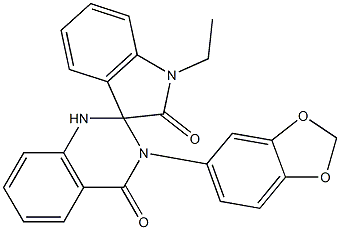  3-(1,3-benzodioxol-5-yl)-1'-ethylspiro[1H-quinazoline-2,3'-indole]-2',4-dione