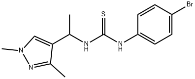 1-(4-bromophenyl)-3-[1-(1,3-dimethylpyrazol-4-yl)ethyl]thiourea Struktur