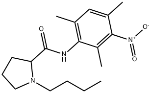 1-butyl-N-(2,4,6-trimethyl-3-nitrophenyl)pyrrolidine-2-carboxamide Structure