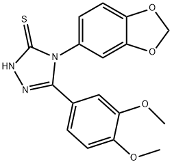 4-(1,3-benzodioxol-5-yl)-3-(3,4-dimethoxyphenyl)-1H-1,2,4-triazole-5-thione Structure