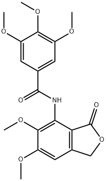 N-(5,6-dimethoxy-3-oxo-1H-2-benzofuran-4-yl)-3,4,5-trimethoxybenzamide Struktur