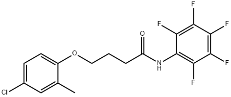 4-(4-chloro-2-methylphenoxy)-N-(2,3,4,5,6-pentafluorophenyl)butanamide 化学構造式