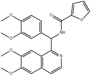 N-[(6,7-dimethoxyisoquinolin-1-yl)-(3,4-dimethoxyphenyl)methyl]furan-2-carboxamide Struktur