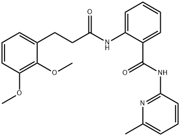 2-[3-(2,3-dimethoxyphenyl)propanoylamino]-N-(6-methylpyridin-2-yl)benzamide 化学構造式