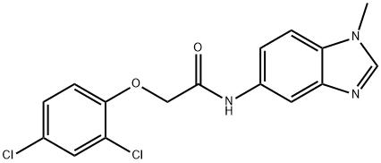 2-(2,4-dichlorophenoxy)-N-(1-methylbenzimidazol-5-yl)acetamide,1020245-61-7,结构式