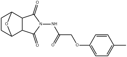 N-(1,3-dioxo-3a,4,5,6,7,7a-hexahydro-octahydro-1H-4,7-epoxyisoindol-2-yl)-2-(4-methylphenoxy)acetamide Structure