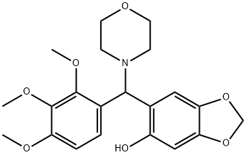 6-[morpholin-4-yl-(2,3,4-trimethoxyphenyl)methyl]-1,3-benzodioxol-5-ol,102616-67-1,结构式