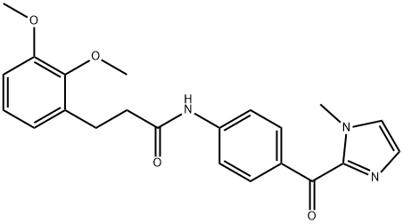 3-(2,3-dimethoxyphenyl)-N-[4-(1-methylimidazole-2-carbonyl)phenyl]propanamide Struktur