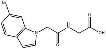 2-[[2-(6-bromoindol-1-yl)acetyl]amino]acetic acid Struktur