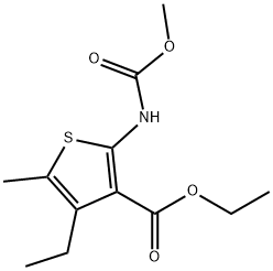 ethyl 4-ethyl-2-(methoxycarbonylamino)-5-methylthiophene-3-carboxylate,108611-68-3,结构式