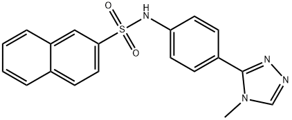 N-[4-(4-methyl-1,2,4-triazol-3-yl)phenyl]naphthalene-2-sulfonamide Structure