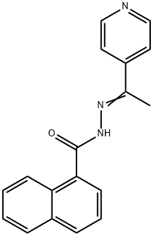 N-[(E)-1-pyridin-4-ylethylideneamino]naphthalene-1-carboxamide Structure