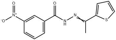 3-nitro-N-[(E)-1-thiophen-2-ylethylideneamino]benzamide Structure