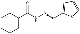 N-[(E)-1-thiophen-2-ylethylideneamino]cyclohexanecarboxamide Structure