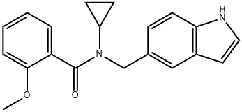 N-cyclopropyl-N-(1H-indol-5-ylmethyl)-2-methoxybenzamide Structure