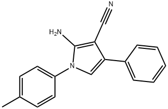 2-amino-1-(4-methylphenyl)-4-phenylpyrrole-3-carbonitrile Struktur