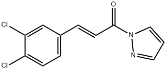 (E)-3-(3,4-dichlorophenyl)-1-pyrazol-1-ylprop-2-en-1-one 结构式