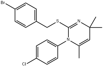 2-[(4-bromophenyl)methylsulfanyl]-1-(4-chlorophenyl)-4,4,6-trimethylpyrimidine,1170104-84-3,结构式