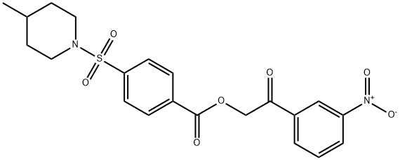 [2-(3-nitrophenyl)-2-oxoethyl] 4-(4-methylpiperidin-1-yl)sulfonylbenzoate Struktur