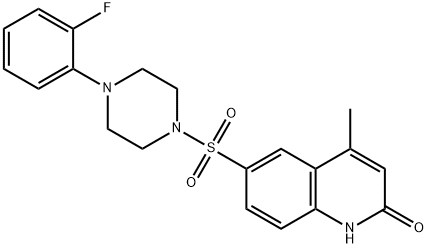 6-[4-(2-fluorophenyl)piperazin-1-yl]sulfonyl-4-methyl-1H-quinolin-2-one Structure