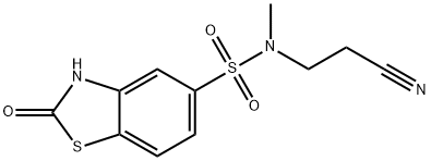 N-(2-cyanoethyl)-N-methyl-2-oxo-3H-1,3-benzothiazole-5-sulfonamide Struktur