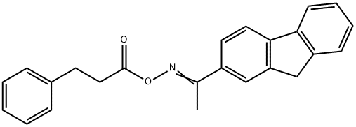 [(Z)-1-(9H-fluoren-2-yl)ethylideneamino] 3-phenylpropanoate Struktur