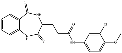 N-(3-chloro-4-methoxyphenyl)-3-(2,5-dioxo-3,4-dihydro-1H-1,4-benzodiazepin-3-yl)propanamide|