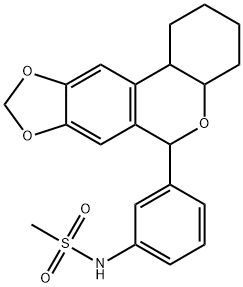 N-[3-(2,3,4,4a,6,11b-hexahydro-1H-[1,3]benzodioxolo[5,6-c]chromen-6-yl)phenyl]methanesulfonamide,1212170-23-4,结构式