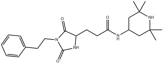 3-[2,5-dioxo-1-(2-phenylethyl)imidazolidin-4-yl]-N-(2,2,6,6-tetramethylpiperidin-4-yl)propanamide|