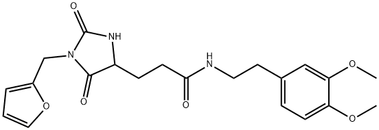 N-[2-(3,4-dimethoxyphenyl)ethyl]-3-[1-(furan-2-ylmethyl)-2,5-dioxoimidazolidin-4-yl]propanamide|