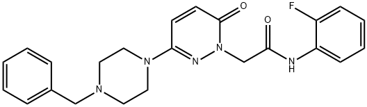 2-[3-(4-benzylpiperazin-1-yl)-6-oxopyridazin-1-yl]-N-(2-fluorophenyl)acetamide Structure