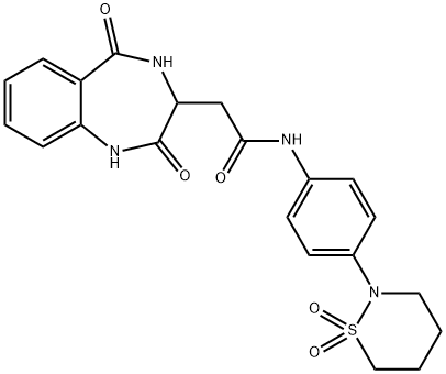 2-(2,5-dioxo-3,4-dihydro-1H-1,4-benzodiazepin-3-yl)-N-[4-(1,1-dioxothiazinan-2-yl)phenyl]acetamide|