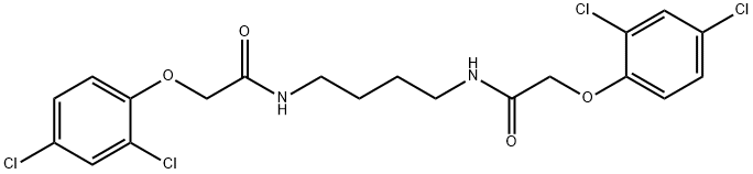 2-(2,4-dichlorophenoxy)-N-[4-[[2-(2,4-dichlorophenoxy)acetyl]amino]butyl]acetamide Structure